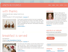 Tablet Screenshot of andshecooks2.com